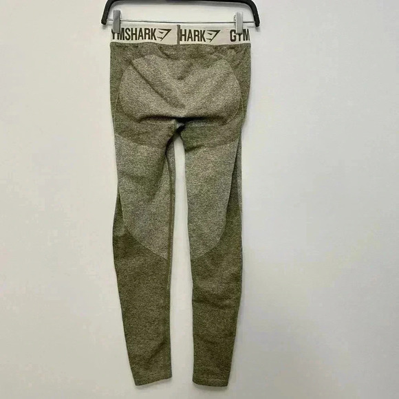 Gymshark Flex Leggings Mid Rise Olive Green Women's  Size M - Picture 9 of 14